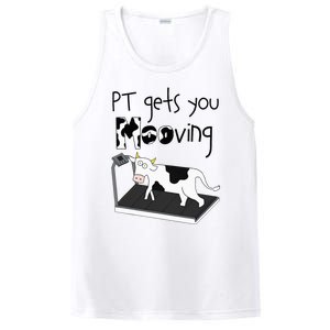 Funny Cow Physical Therapist Pt Therapy Pt Gets You Mooving PosiCharge Competitor Tank