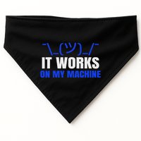 Funny Coding Programmer Computer It Works On My Machine Gift USA-Made Doggie Bandana