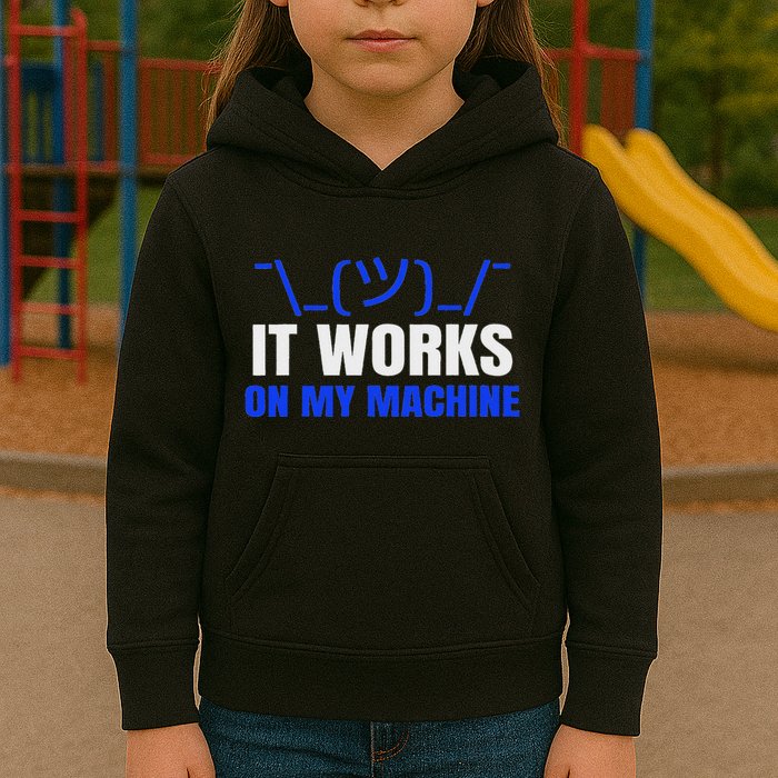 Funny Coding Programmer Computer It Works On My Machine Gift Kids Hoodie