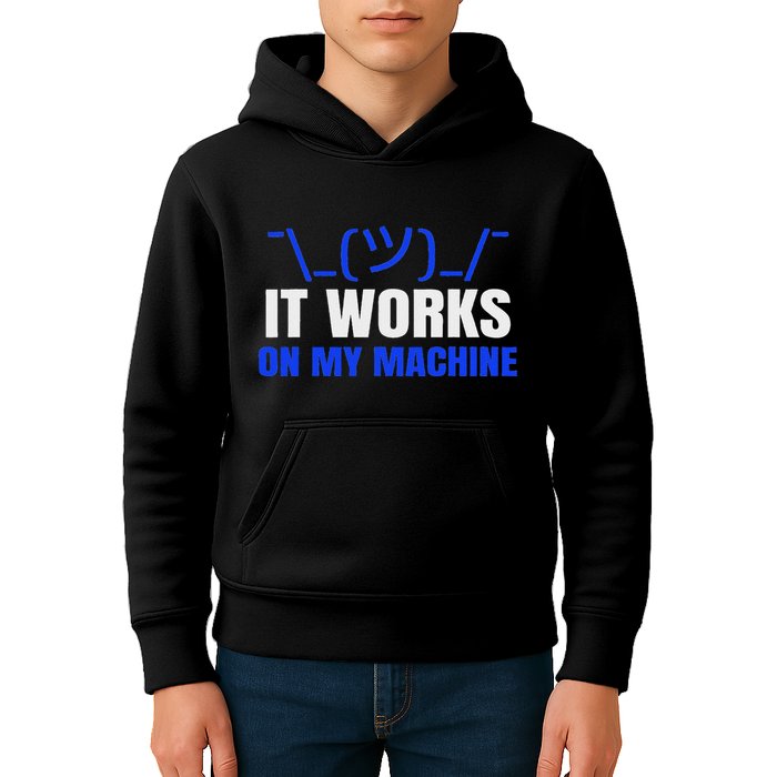 Funny Coding Programmer Computer It Works On My Machine Gift Kids Hoodie
