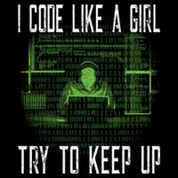 Female Computer Programmer I Code Like A Girl Coding Gift 7-Panel Snapback Hat