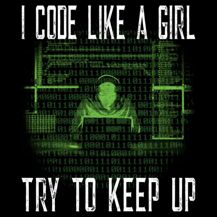 Female Computer Programmer I Code Like A Girl Coding Gift 7-Panel Snapback Hat