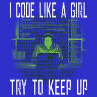 Female Computer Programmer I Code Like A Girl Coding Gift Sustainable Knit Beanie