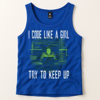 Female Computer Programmer I Code Like A Girl Coding Gift Tank Top