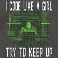 Female Computer Programmer I Code Like A Girl Coding Gift Vector Backpack