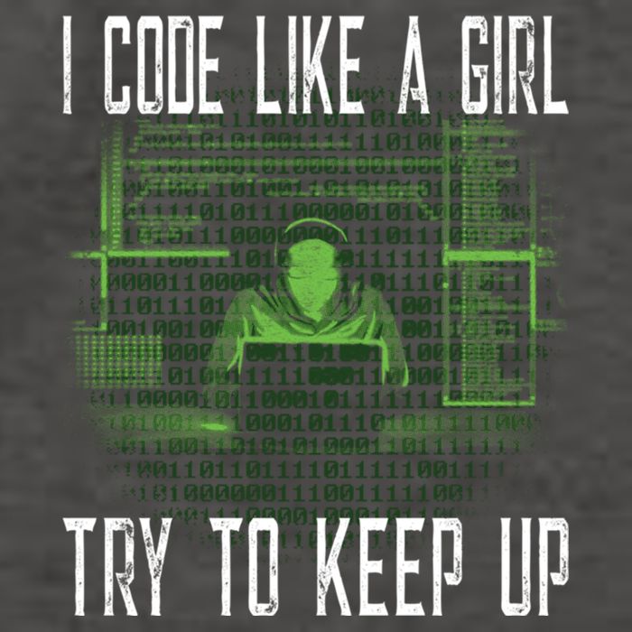 Female Computer Programmer I Code Like A Girl Coding Gift Vector Backpack