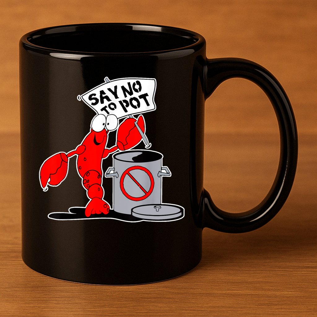 Funny Crawfish Pun Say No To Pot Lobster Festival Crayfish 11oz C Handle Ceramic Mug