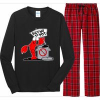 Funny Crawfish Pun Say No To Pot Lobster Festival Crayfish Long Sleeve Pajama Set