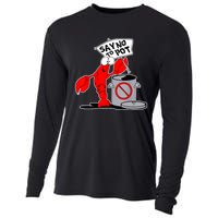 Funny Crawfish Pun Say No To Pot Lobster Festival Crayfish Cooling Performance Long Sleeve Crew