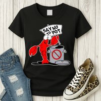 Funny Crawfish Pun Say No To Pot Lobster Festival Crayfish Womens T-Shirt