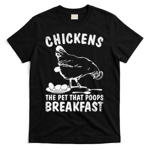 Funny Chickens Pet Poop Breakfast Backyard Farmer T-Shirt