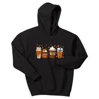 Fall Coffee Pumpkin Spice Junkie Latte Autumn Coffee Lovers Kids Hoodie