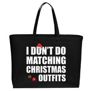 Family Christmas Pajamas I Dont Do Matching Christmas Outfits Cotton Canvas Jumbo Tote