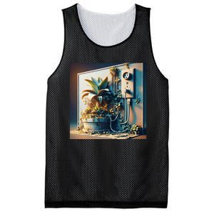 Fantasy Cute Power Plant Pot Mesh Reversible Basketball Jersey Tank