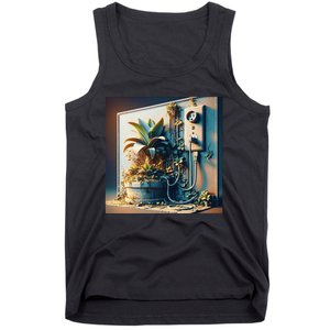 Fantasy Cute Power Plant Pot Tank Top