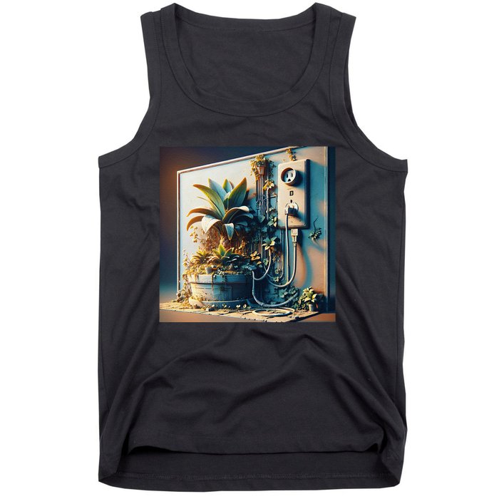 Fantasy Cute Power Plant Pot Tank Top