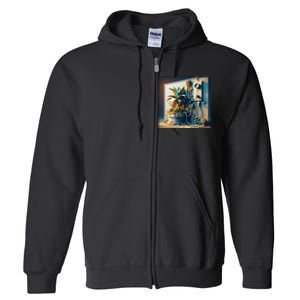 Fantasy Cute Power Plant Pot Full Zip Hoodie