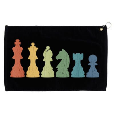 Funny Chess Pieces Board Gift Game Lover Player Themed Chess Gift 9 Grommeted Golf Towel