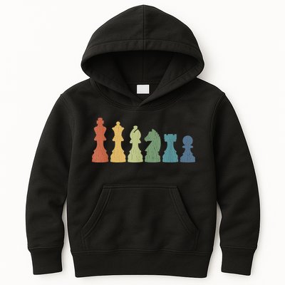Funny Chess Pieces Board Gift Game Lover Player Themed Chess Gift 9 Kids Hoodie