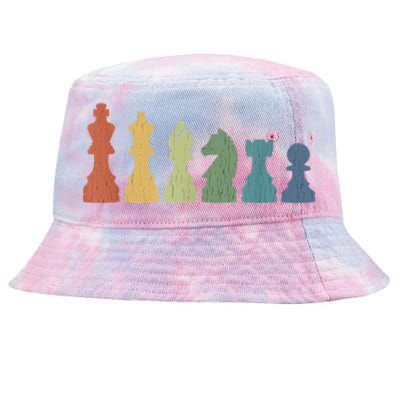 Funny Chess Pieces Board Gift Game Lover Player Themed Chess Gift 9 Tie-Dyed Bucket Hat