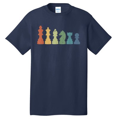 Funny Chess Pieces Board Gift Game Lover Player Themed Chess Gift 9 Tall T-Shirt