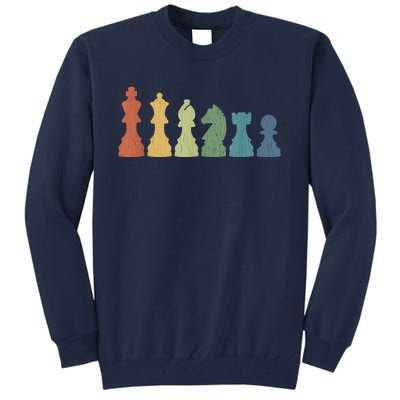 Funny Chess Pieces Board Gift Game Lover Player Themed Chess Gift 9 Tall Sweatshirt