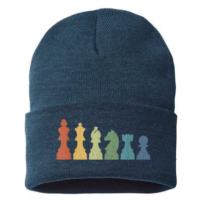 Funny Chess Pieces Board Gift Game Lover Player Themed Chess Gift 9 Sustainable Knit Beanie