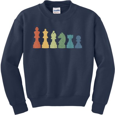 Funny Chess Pieces Board Gift Game Lover Player Themed Chess Gift 9 Kids Sweatshirt