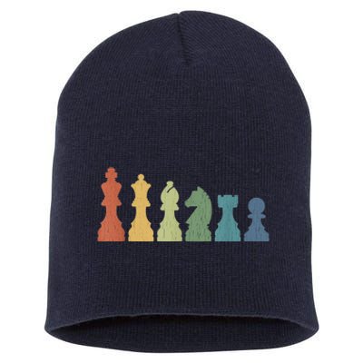 Funny Chess Pieces Board Gift Game Lover Player Themed Chess Gift 9 Short Acrylic Beanie