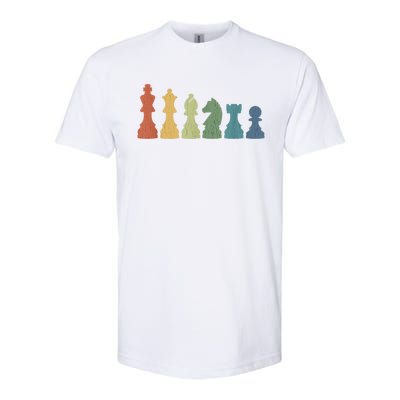 Funny Chess Pieces Board Gift Game Lover Player Themed Chess Gift 9 Softstyle CVC T-Shirt