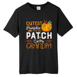 Funny Cutest Pumpkin In The Patch Call Me Grandpa Halloween Gift Tall Fusion ChromaSoft Performance T-Shirt