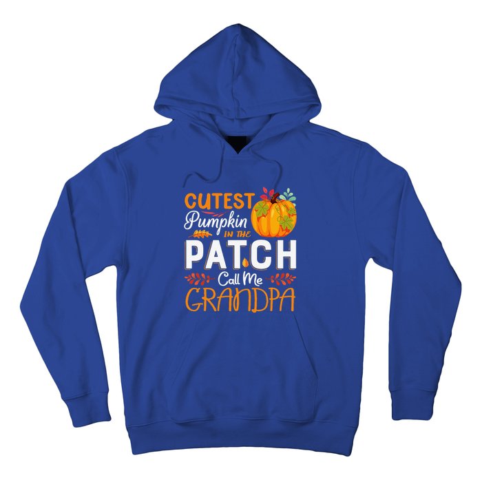 Funny Cutest Pumpkin In The Patch Call Me Grandpa Halloween Gift Hoodie