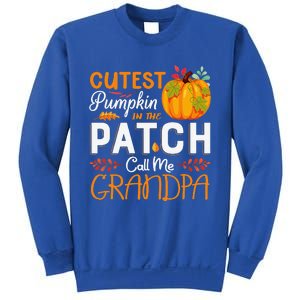 Funny Cutest Pumpkin In The Patch Call Me Grandpa Halloween Gift Sweatshirt