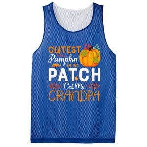 Funny Cutest Pumpkin In The Patch Call Me Grandpa Halloween Gift Mesh Reversible Basketball Jersey Tank