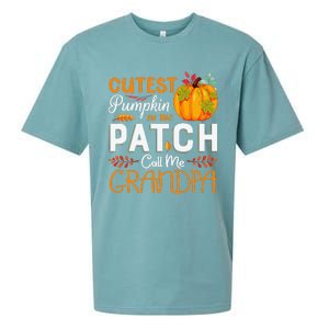 Funny Cutest Pumpkin In The Patch Call Me Grandpa Halloween Gift Sueded Cloud Jersey T-Shirt