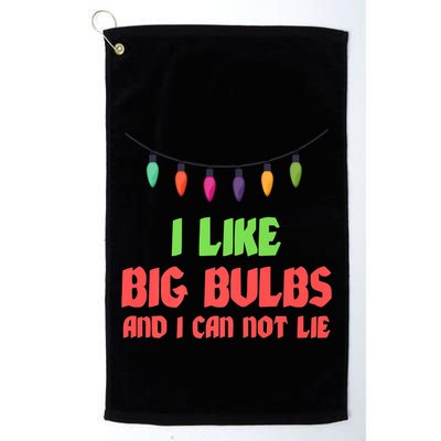 Funny Christmas Pun I Like Big Bulbs And I Can Not Lie Great Gift Golf Towel