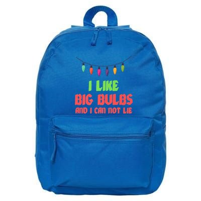 Funny Christmas Pun I Like Big Bulbs And I Can Not Lie Great Gift 16 in Basic Backpack