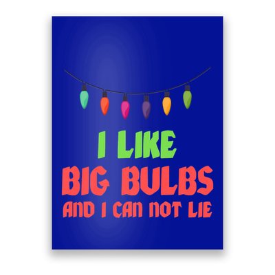 Funny Christmas Pun I Like Big Bulbs And I Can Not Lie Great Gift Poster