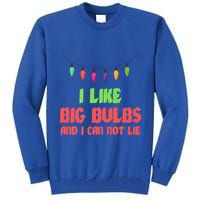 Funny Christmas Pun I Like Big Bulbs And I Can Not Lie Great Gift Tall Sweatshirt