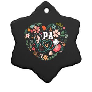 Floral Cute Pa Stethoscope Physician Assistant Appreciation Gift Ceramic Star Ornament