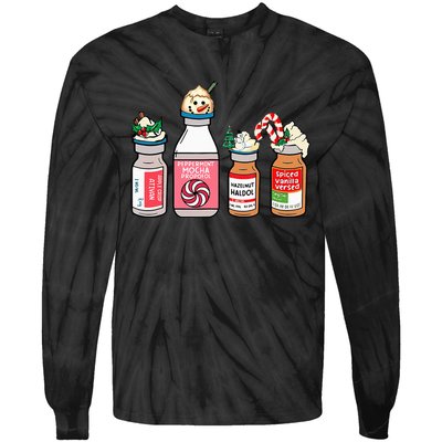 Funny Christmas Peppermint Propofol Nurse RN ICU CMA NICU Tie-Dye Long Sleeve Shirt