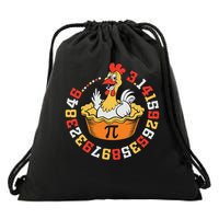 Funny Chicken Pot Pi Day Pie Math Lover Geek Gift Drawstring Bag