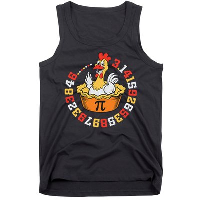 Funny Chicken Pot Pi Day Pie Math Lover Geek Gift Tank Top