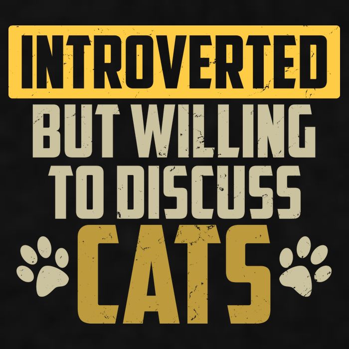 Funny Cat Paws Introverted But Willing To Discuss Cats Ladies PosiCharge Tri-Blend Wicking Tank