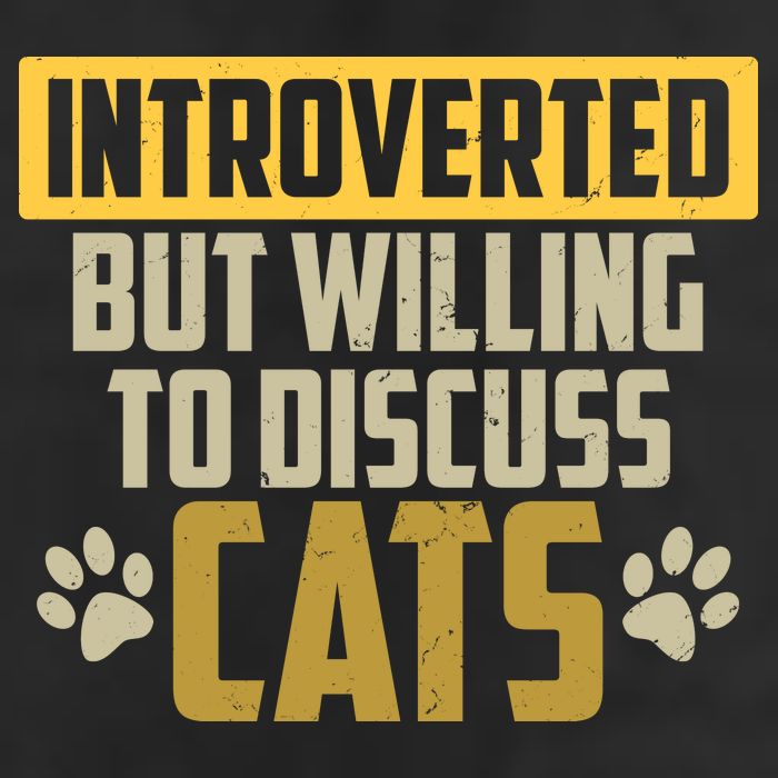 Funny Cat Paws Introverted But Willing To Discuss Cats Cool Comfort Performance Bucket Hat