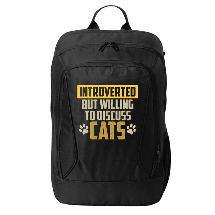 Funny Cat Paws Introverted But Willing To Discuss Cats City Backpack