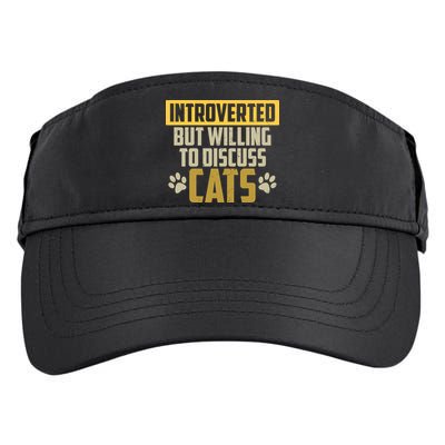 Funny Cat Paws Introverted But Willing To Discuss Cats Adult Drive Performance Visor