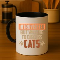 Funny Cat Paws Introverted But Willing To Discuss Cats Mug