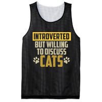 Funny Cat Paws Introverted But Willing To Discuss Cats Mesh Reversible Basketball Jersey Tank