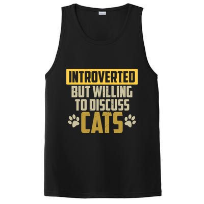 Funny Cat Paws Introverted But Willing To Discuss Cats PosiCharge Competitor Tank